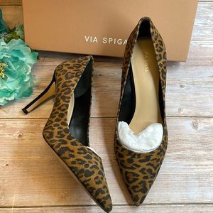 Via Spiga Women's Pointed-toe Leopard Pumps